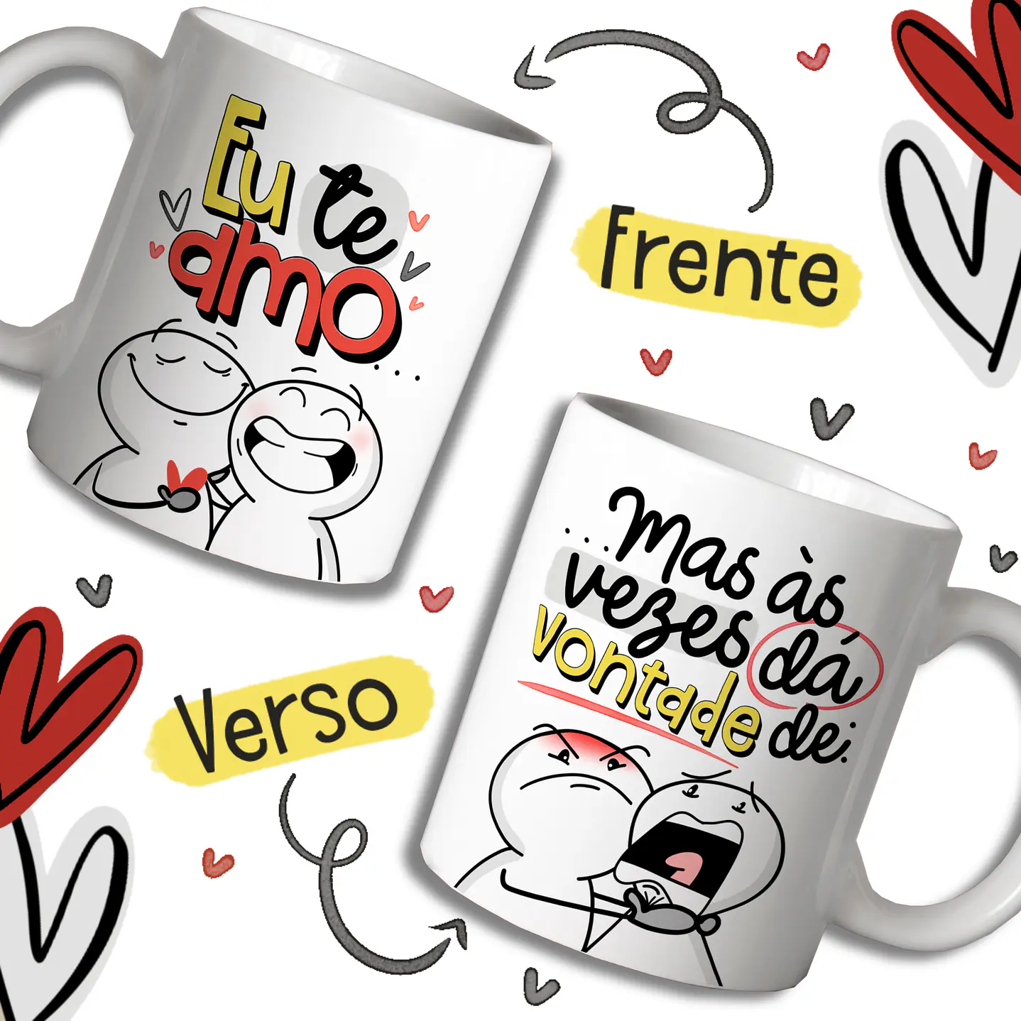 Kit Digital 35 Artes para Canecas Dia dos Namorados PNG 3