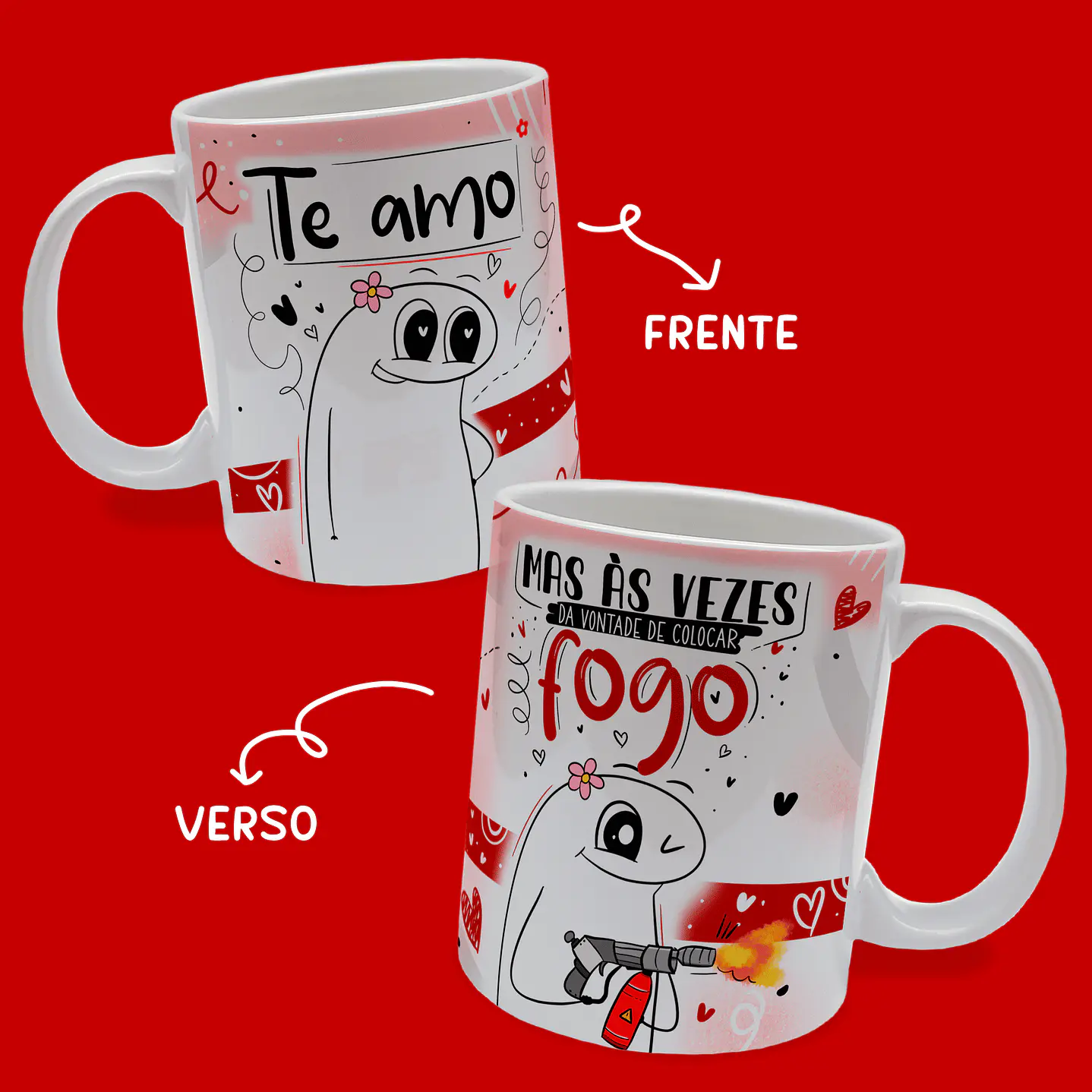 Pack Flork Dia dos Namorados para Canecas PNG 3