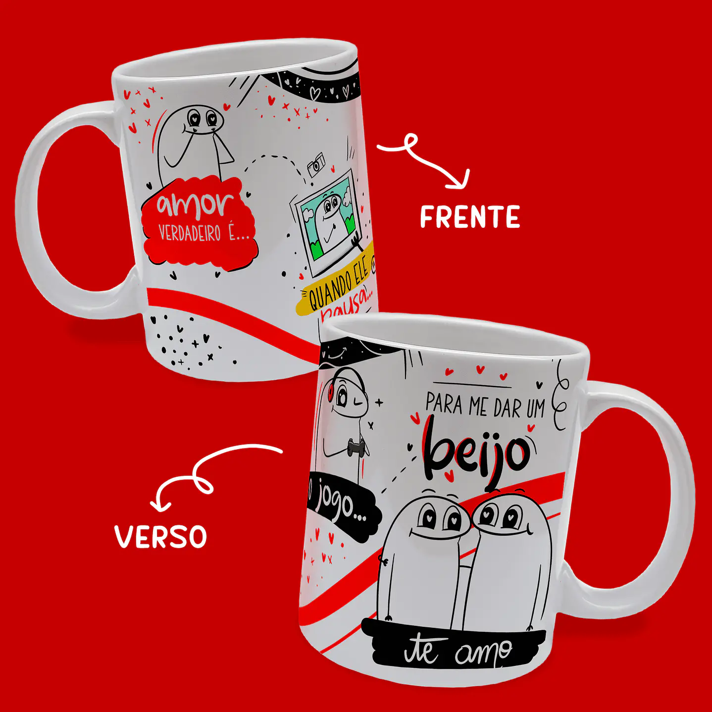 Pack Flork Dia dos Namorados para Canecas PNG 12