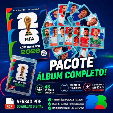 Arquivo digital Todas as  Figurinhas Copa 2026 Para Imprimir em PDF