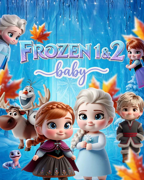 Frozen Baby Kit Digital PNG para Personalizados