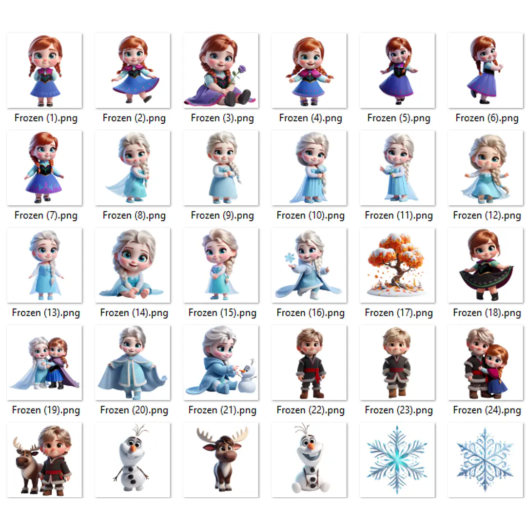 Frozen Baby Kit Digital PNG para Personalizados 2
