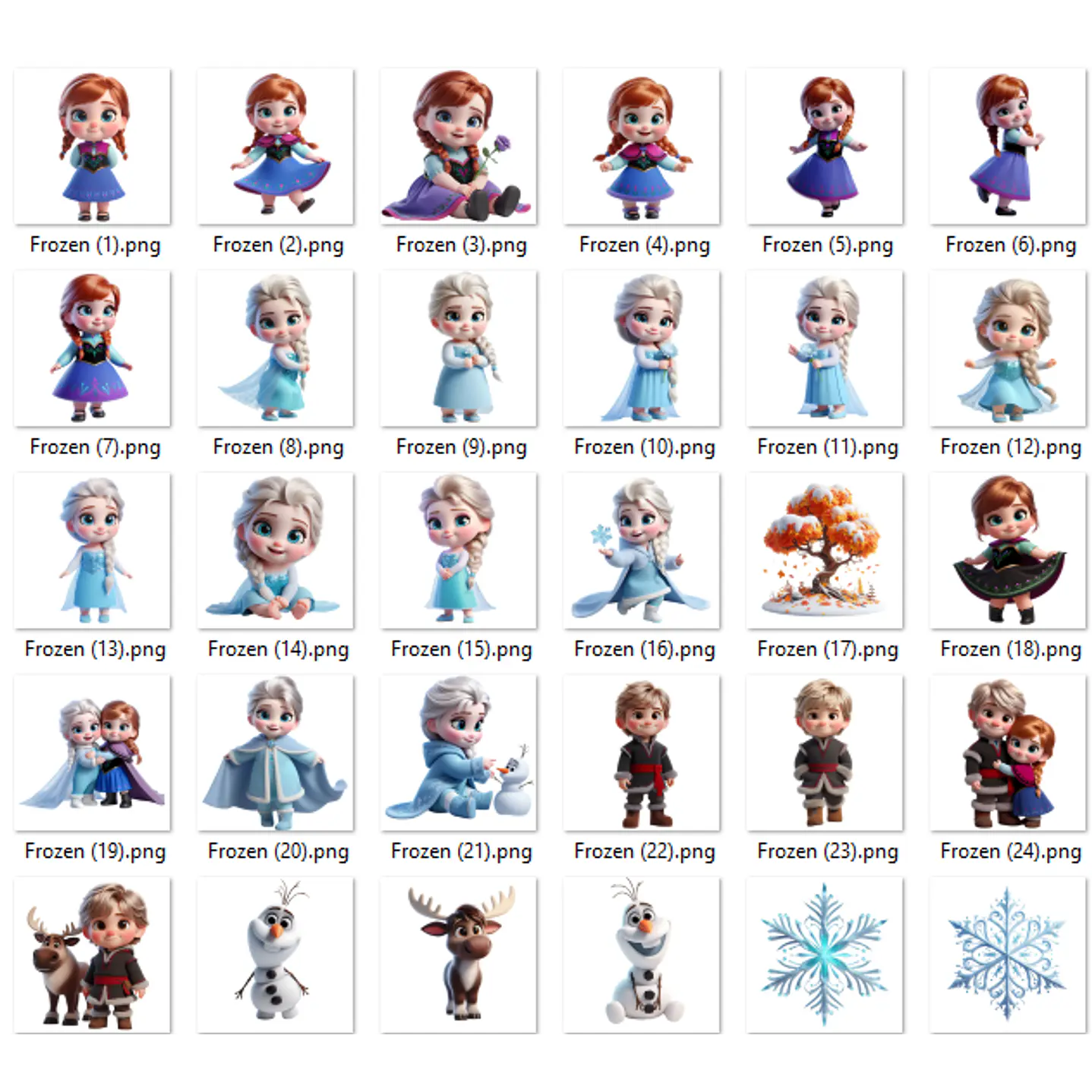 Frozen Baby Kit Digital PNG para Personalizados 2