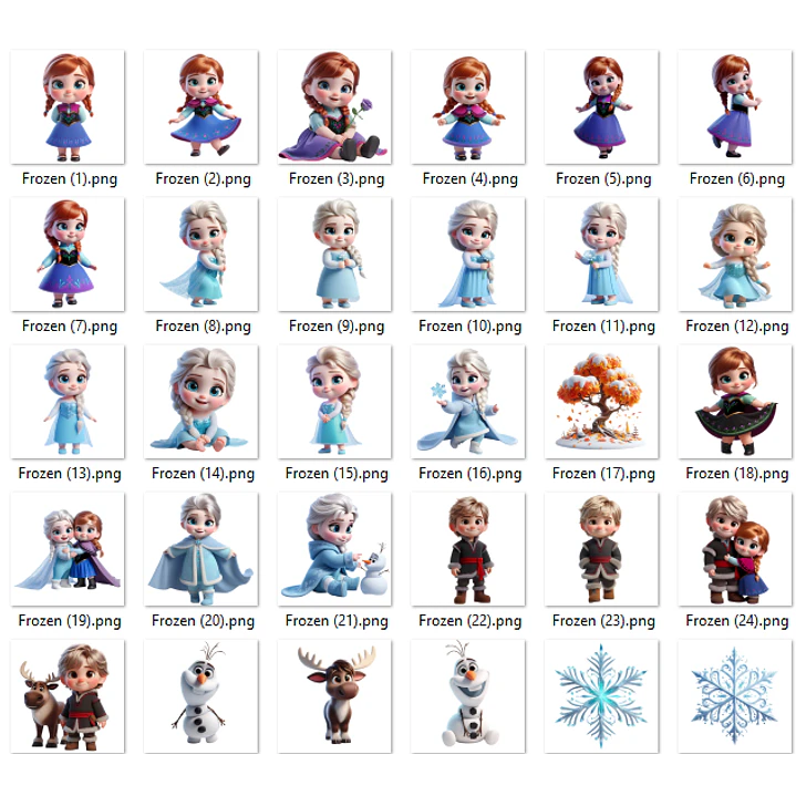 Frozen Baby Kit Digital PNG para Personalizados 2