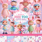 Kit Digital Boneca Mee Too Cute Doll PNG e Fundos JPG - Thumbnail 1