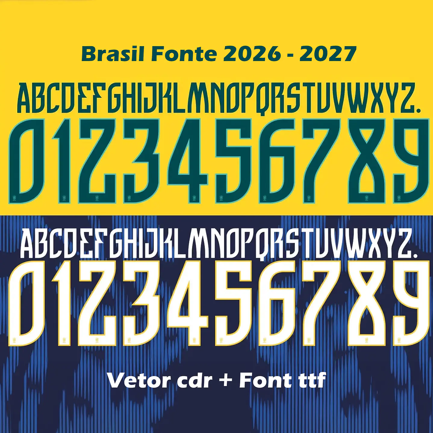 Fonte Brasil Copa 2026 Vetorizada CDR + TTF 1