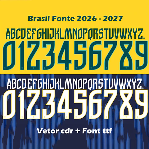Fonte Brasil Copa 2026 Vetorizada CDR + TTF