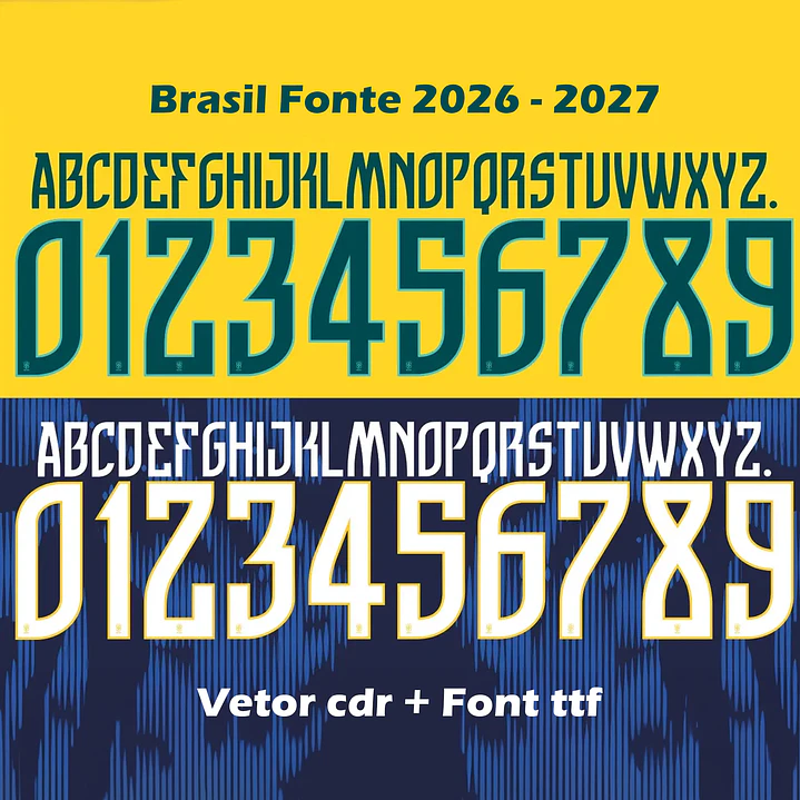 Fonte Brasil Copa 2026 Vetorizada CDR + TTF 1