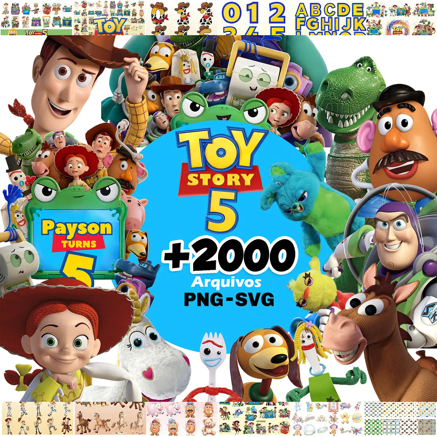 Pack Digital Toy Story 5 Completo para Personalizados 1