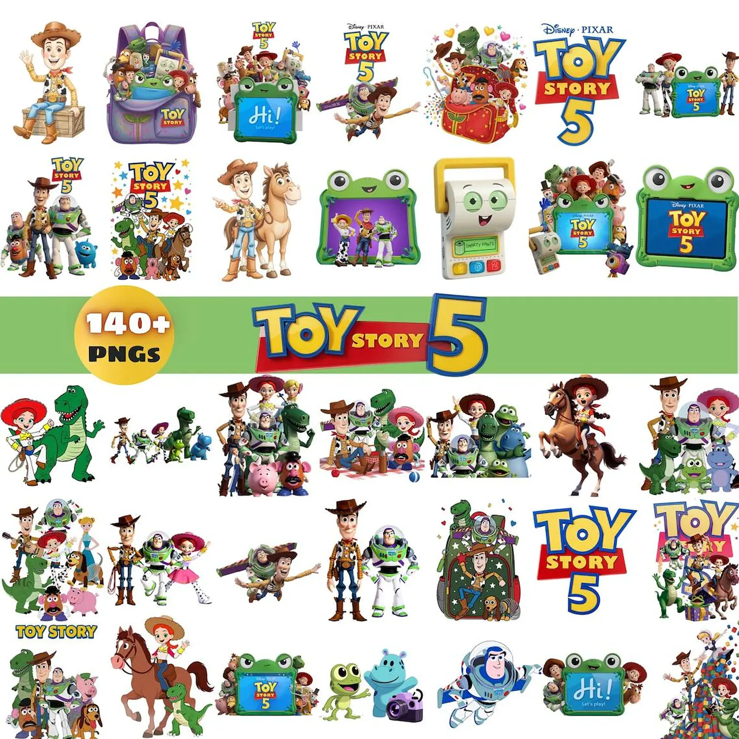 Pack Digital Toy Story 5 Completo para Personalizados 7