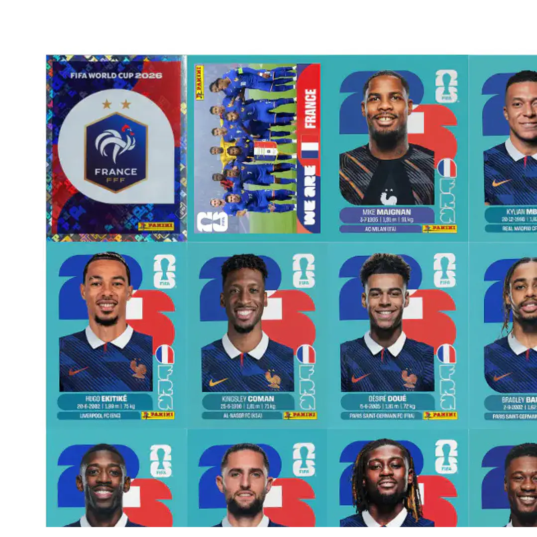 Figurinhas da França Copa 2026 para Imprimir em PDF 2