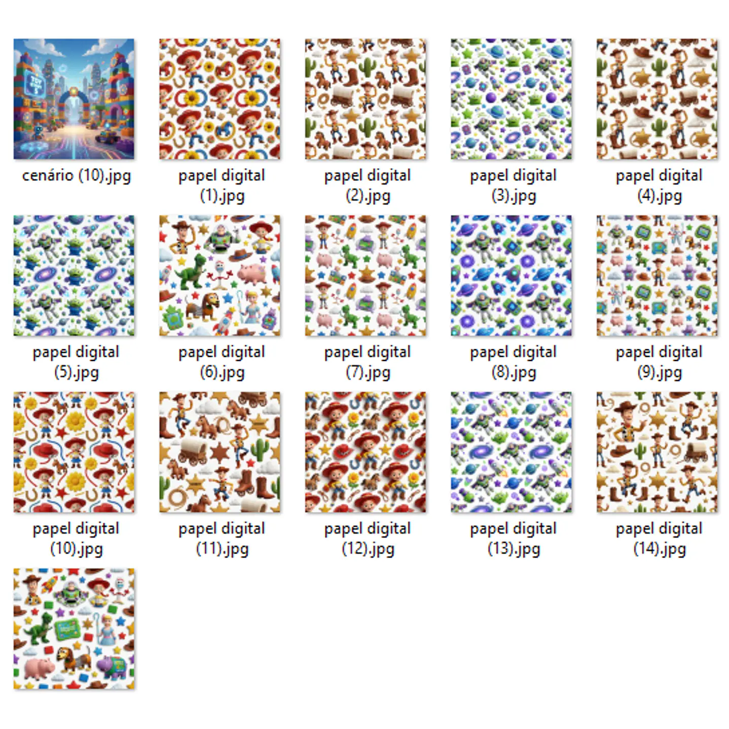 Kit Digital Toy Story 5 PNG e Fundos JPG 4
