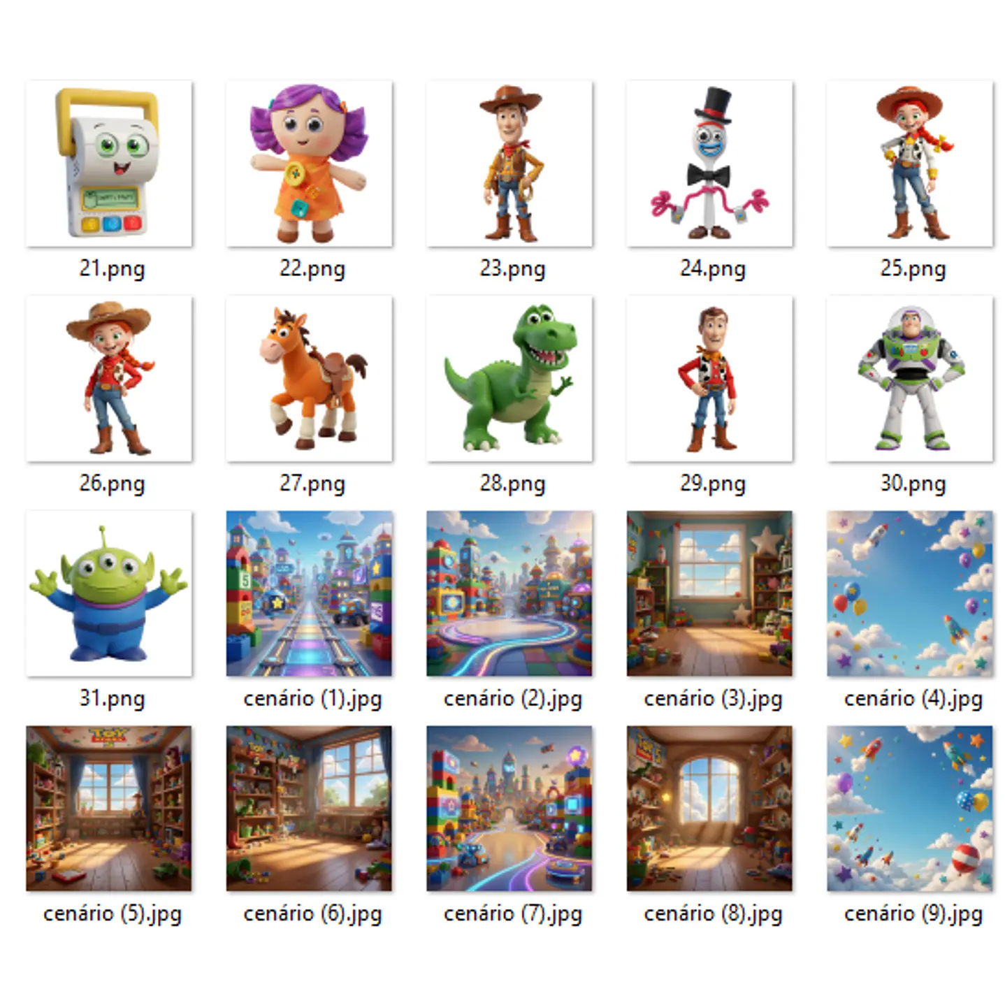 Kit Digital Toy Story 5 PNG e Fundos JPG 3