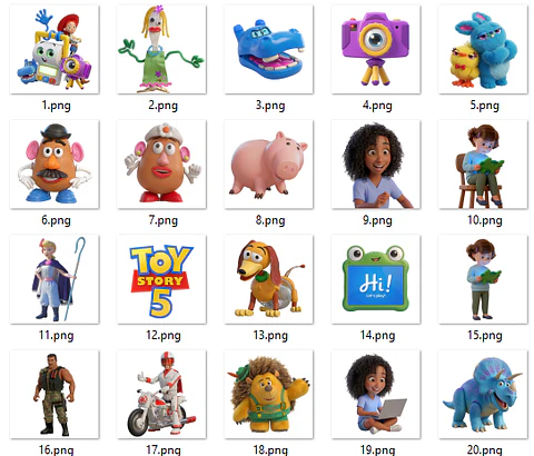 Kit Digital Toy Story 5 PNG e Fundos JPG