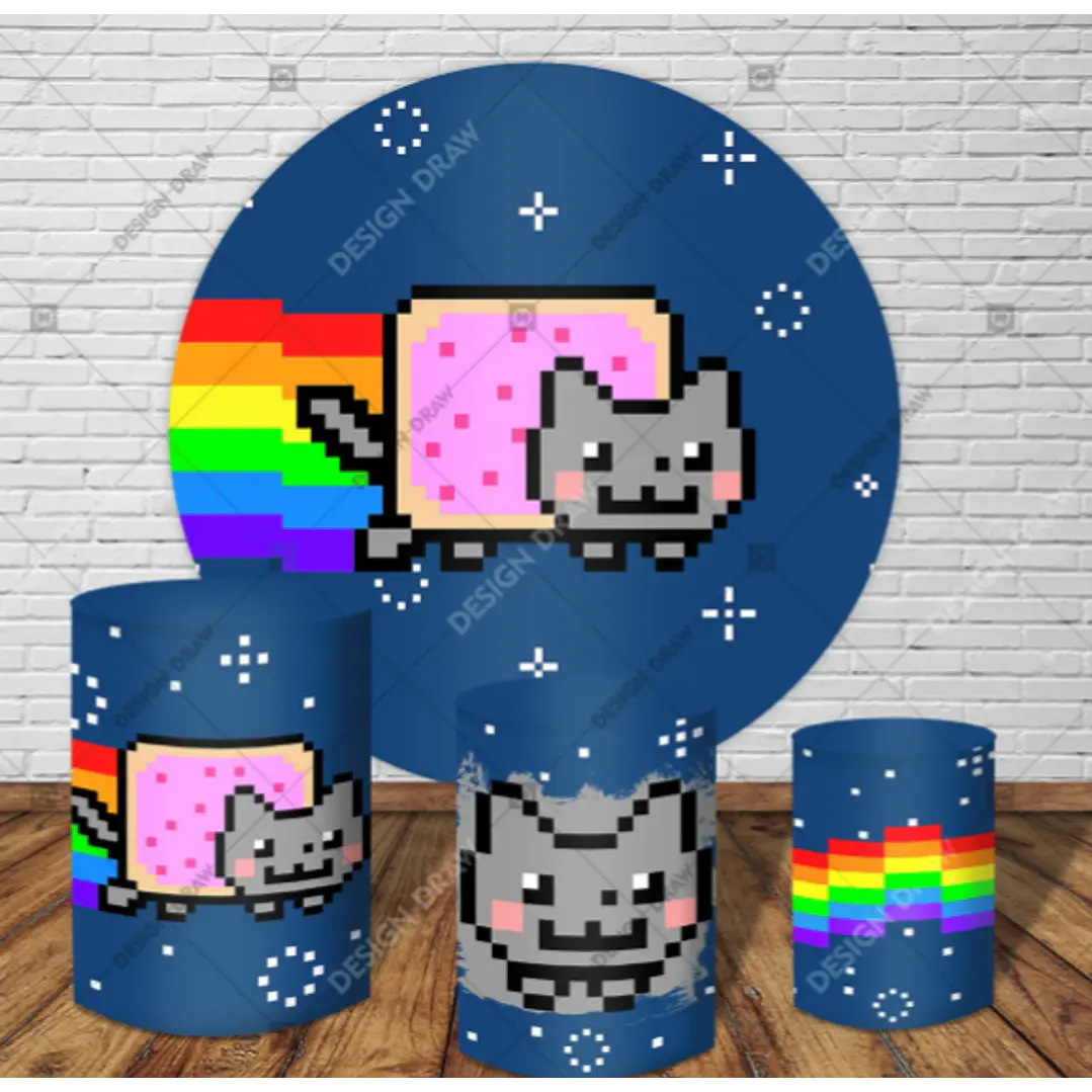 Pack Digital 20 Painéis Redondos para Festa JPG e PDF 7