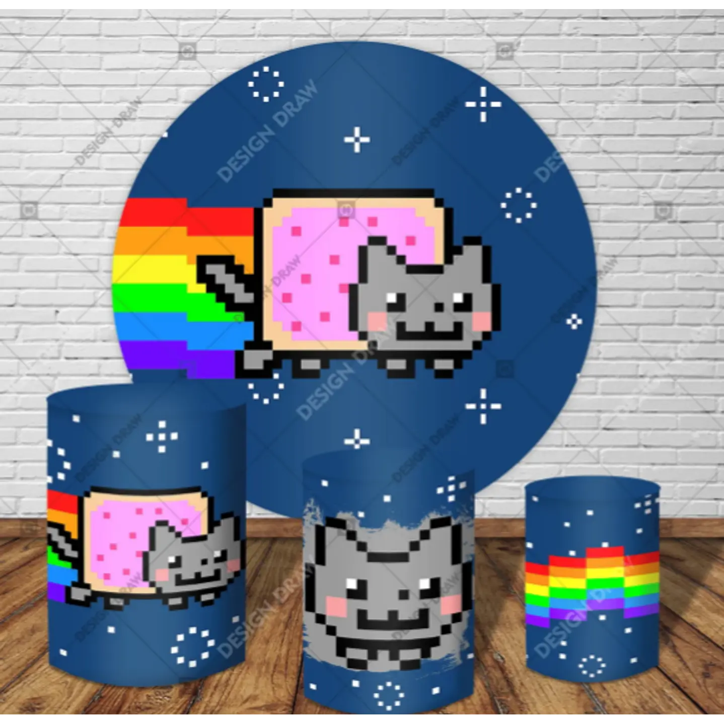 Pack Digital 20 Painéis Redondos para Festa JPG e PDF 7