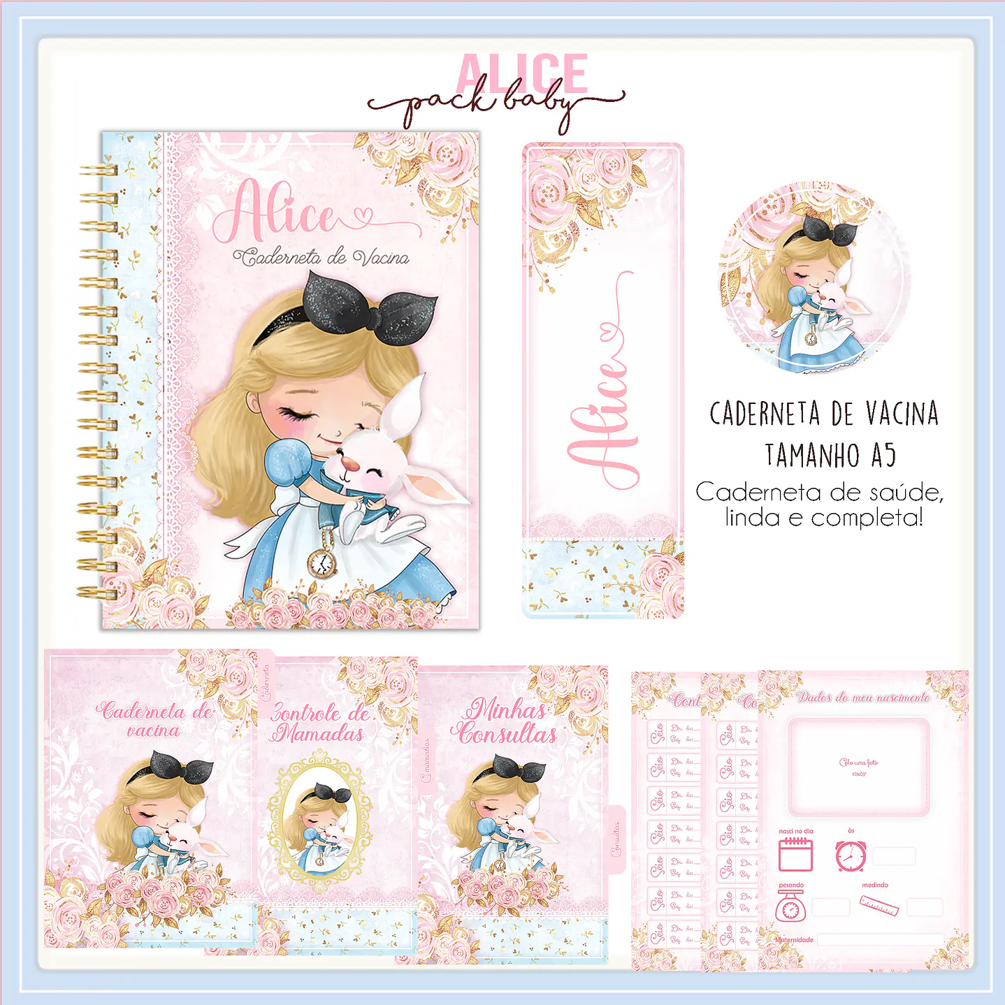 Caderneta de Vacina Alice A5 PDF e JPG 1