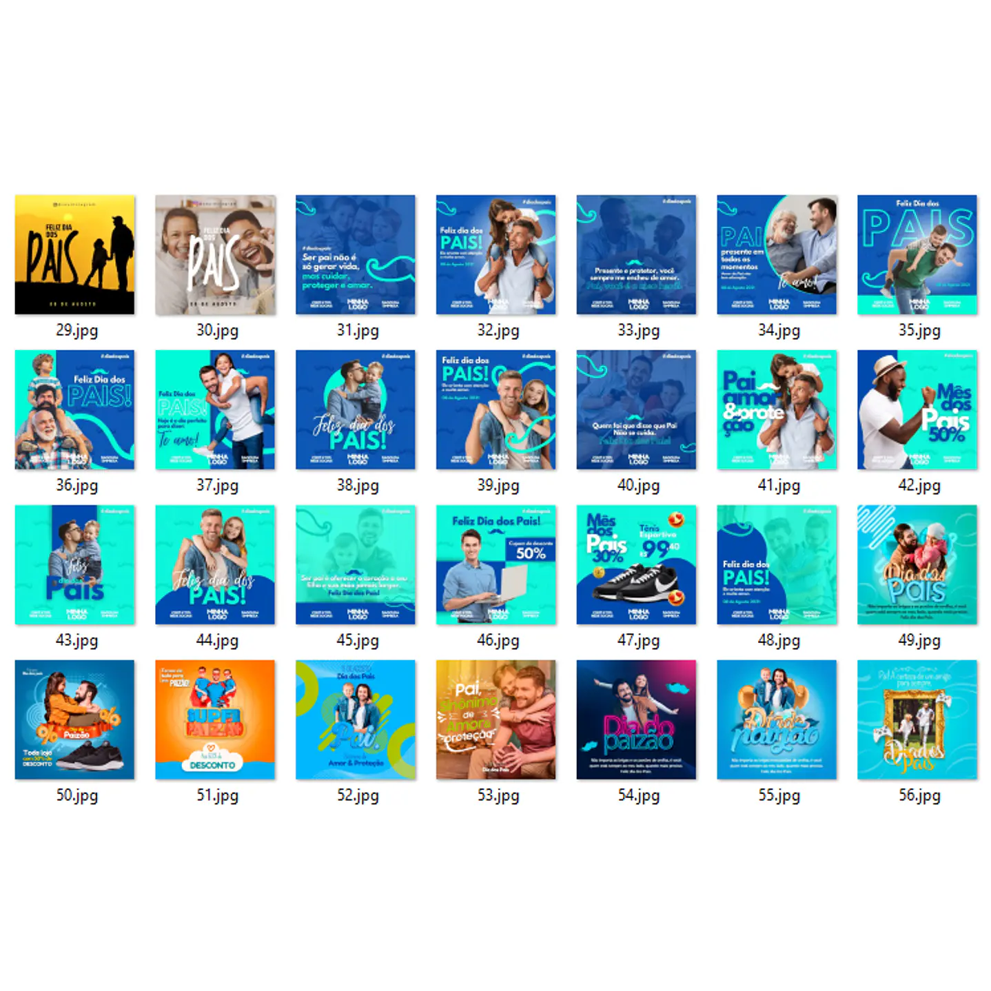 Pack Artes Canva Dia dos Pais - 70 Posts Editáveis 4
