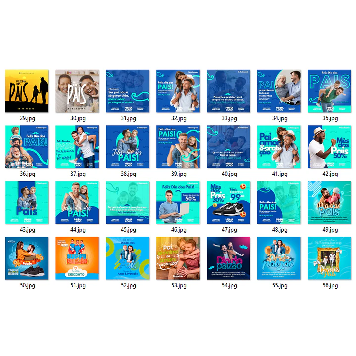 Pack Artes Canva Dia dos Pais - 70 Posts Editáveis 4