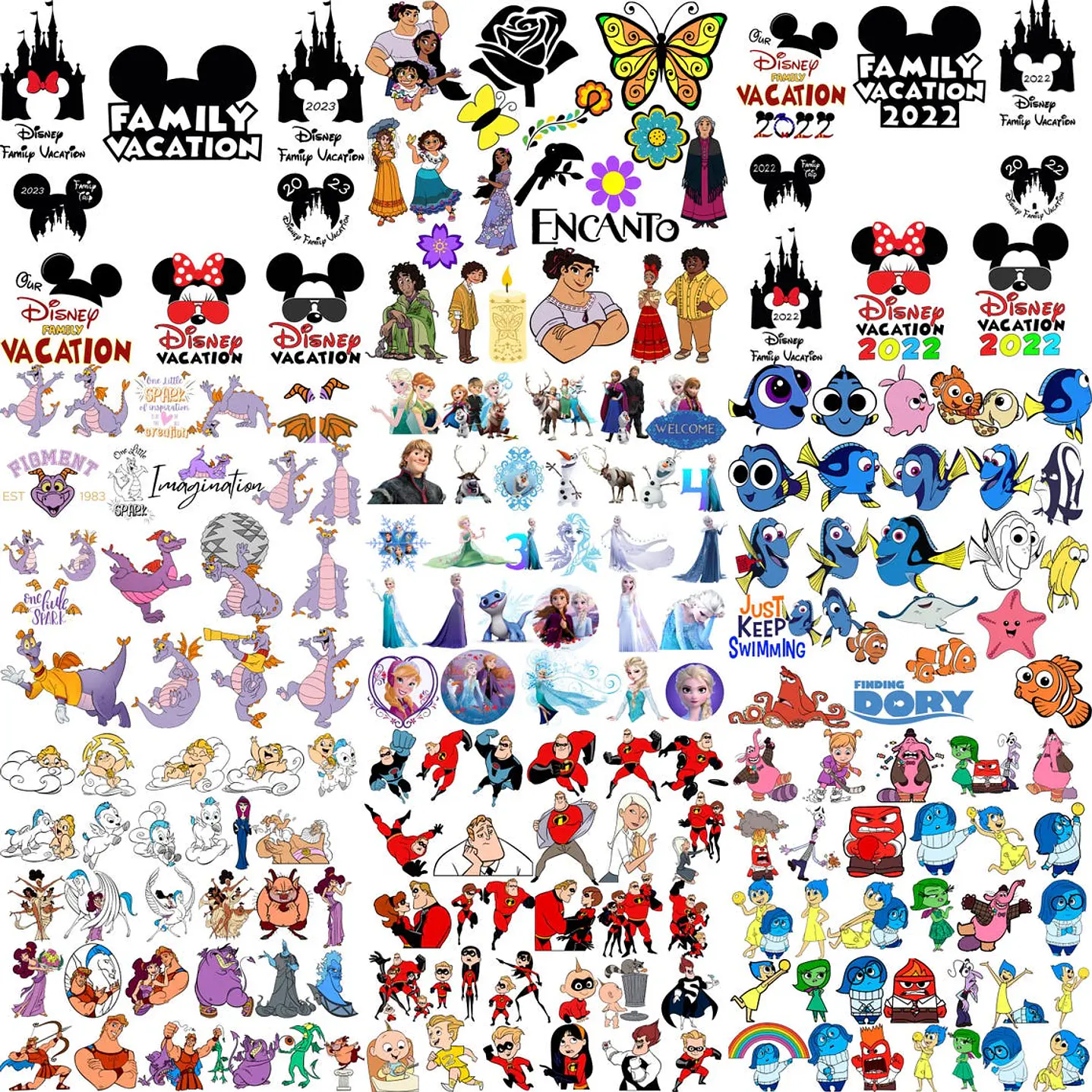 Mega Pacote Disney PNG SVG para Sublimação e Personalizados 3