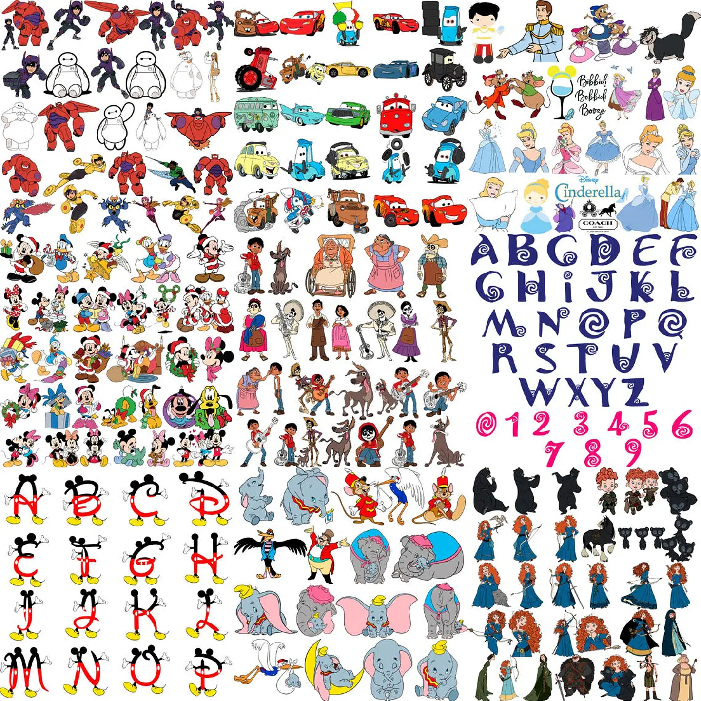 Mega Pacote Disney PNG SVG para Sublimação e Personalizados 2