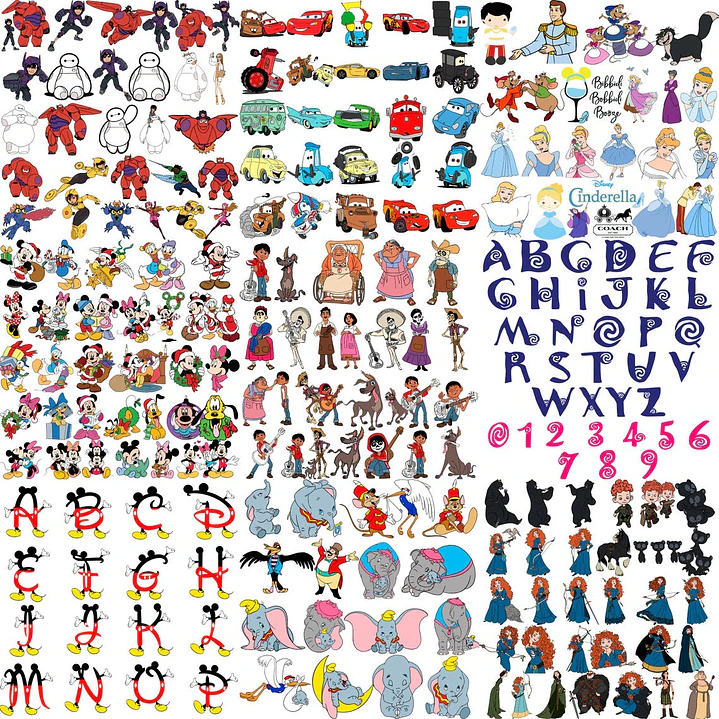 Mega Pacote Disney PNG SVG para Sublimação e Personalizados 2