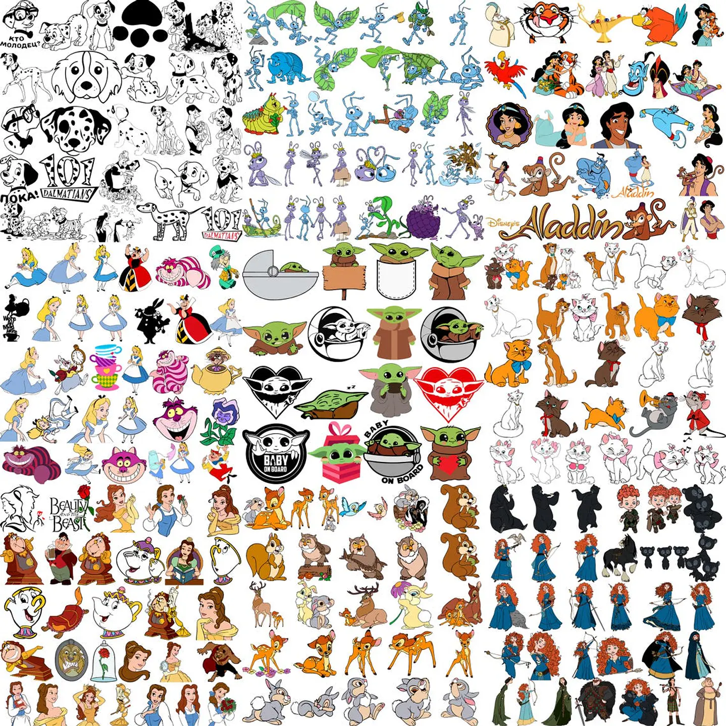 Mega Pacote Disney PNG SVG para Sublimação e Personalizados 4