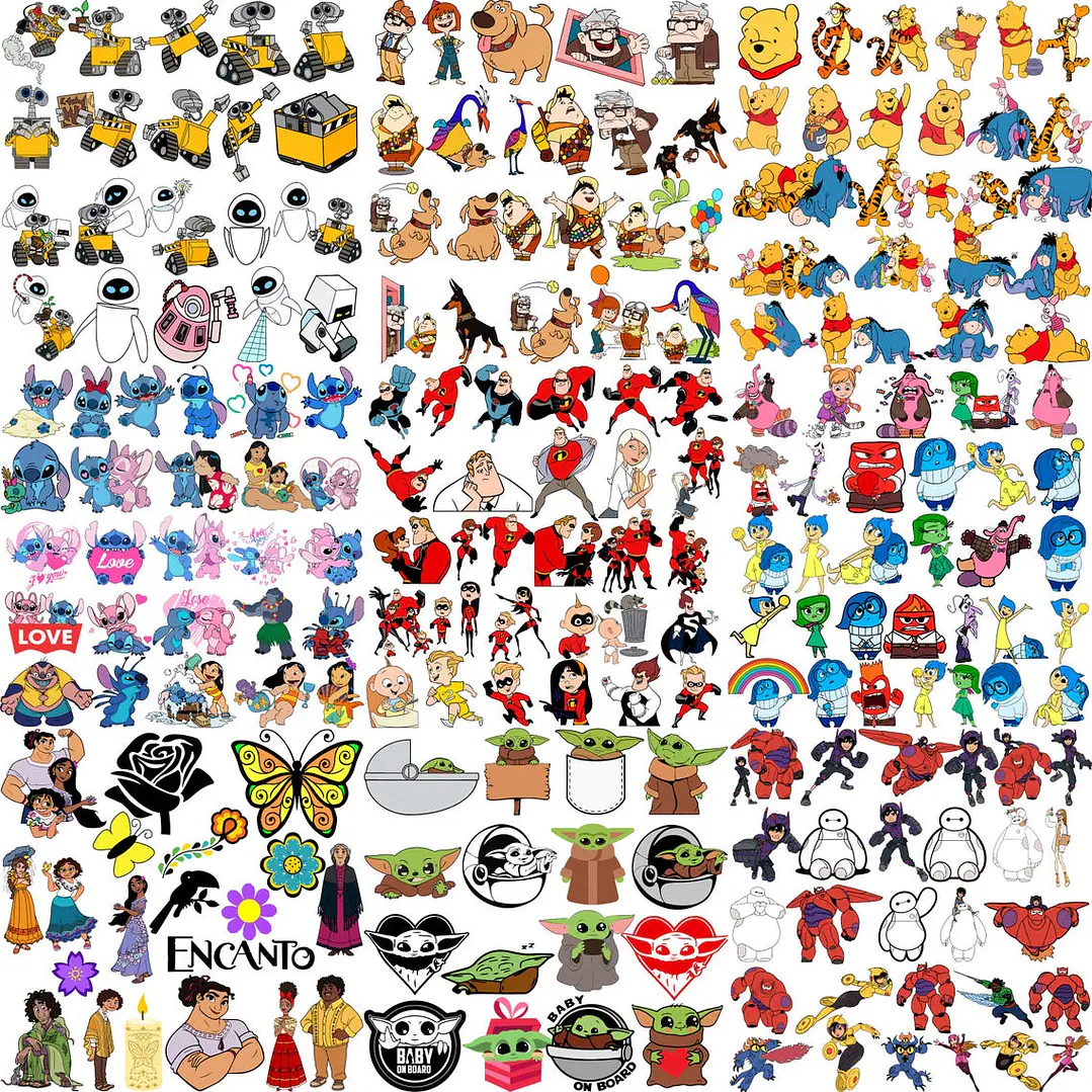 Mega Pacote Disney PNG SVG para Sublimação e Personalizados 16