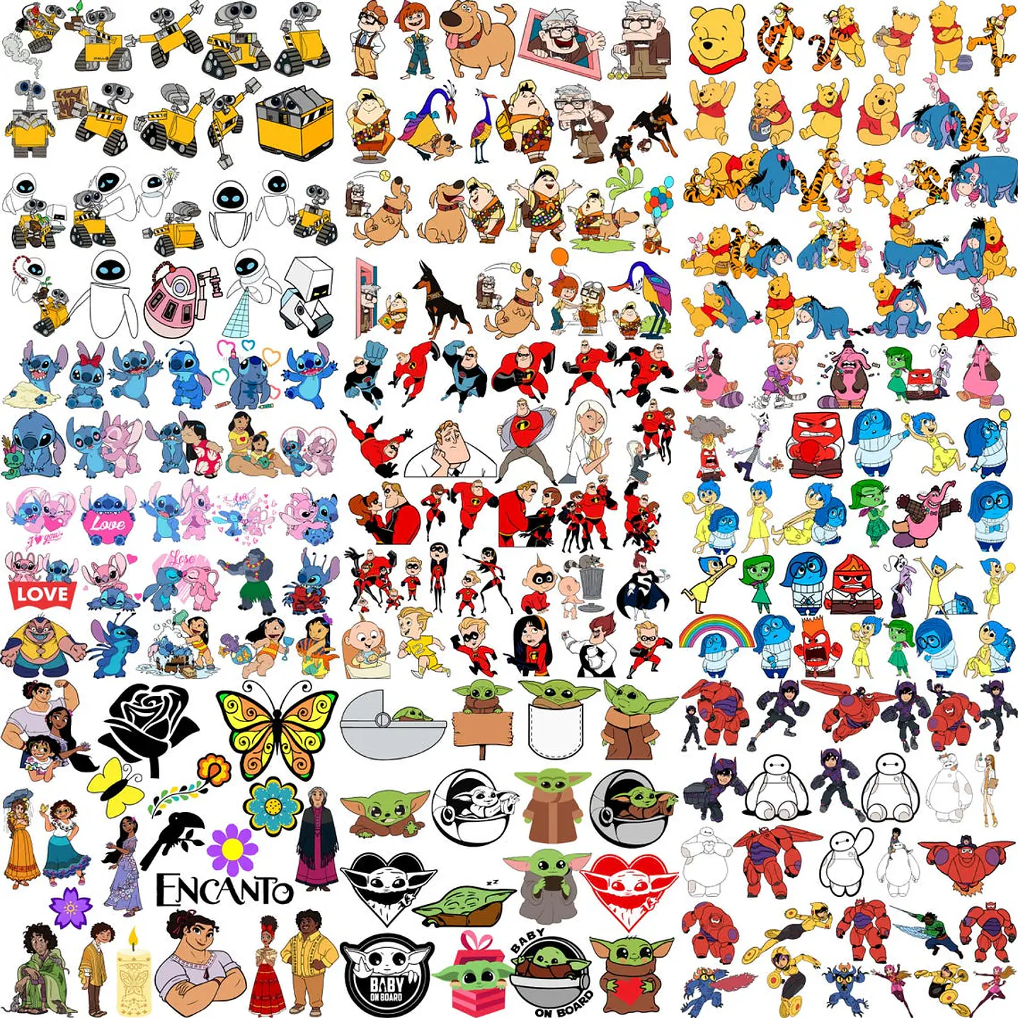 Mega Pacote Disney PNG SVG para Sublimação e Personalizados 16