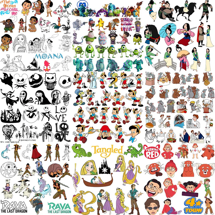 Mega Pacote Disney PNG SVG para Sublimação e Personalizados 17