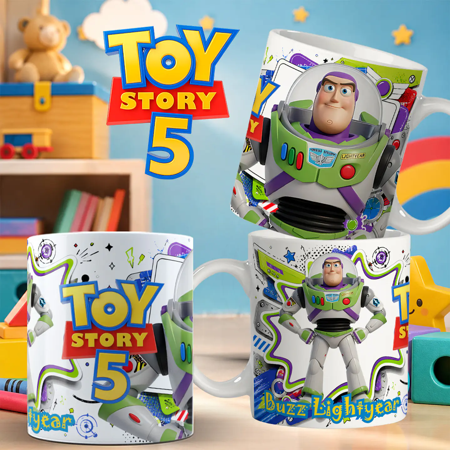 14 Artes Canecas Toy Story 5 PNG em Alta Resolução 2