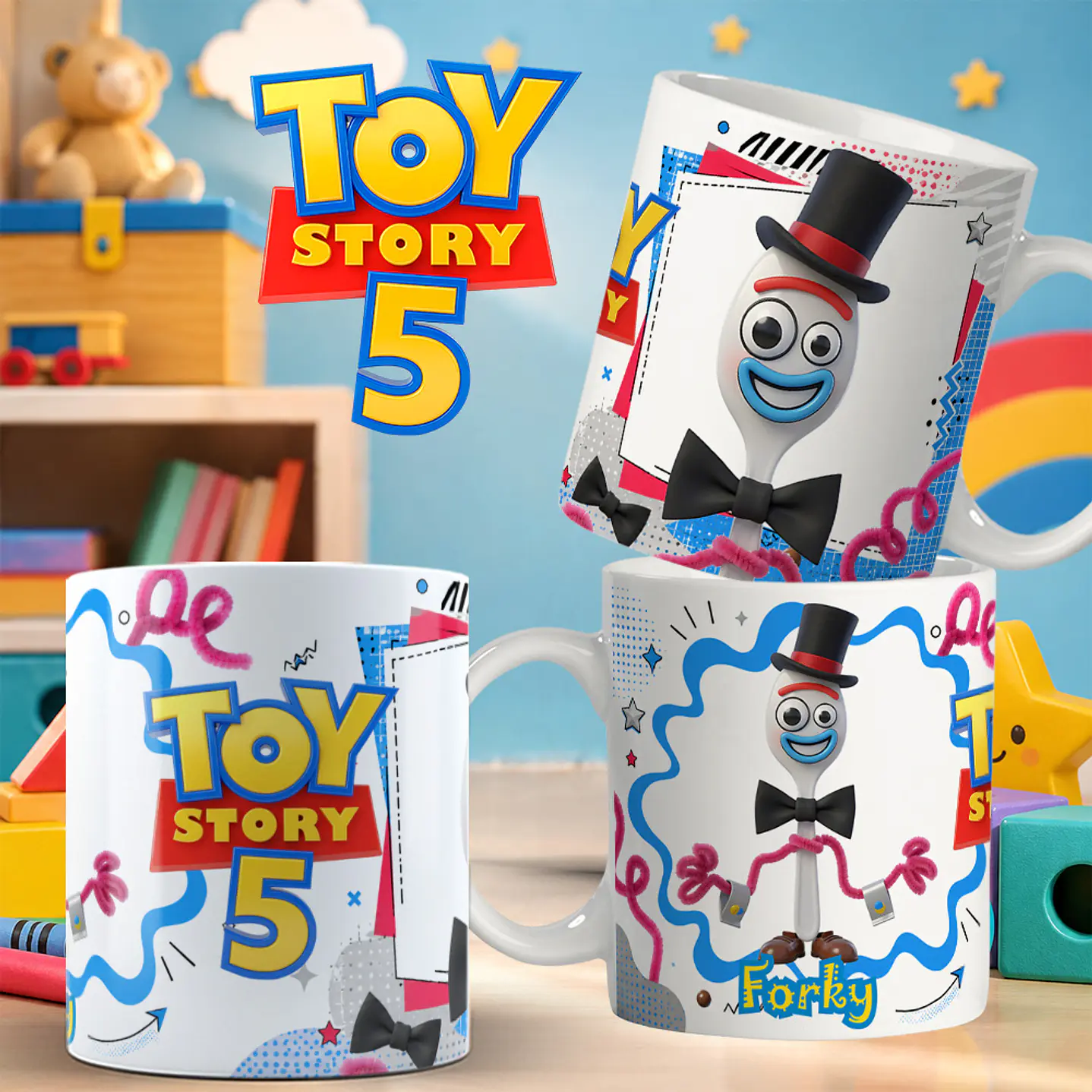 14 Artes Canecas Toy Story 5 PNG em Alta Resolução 3