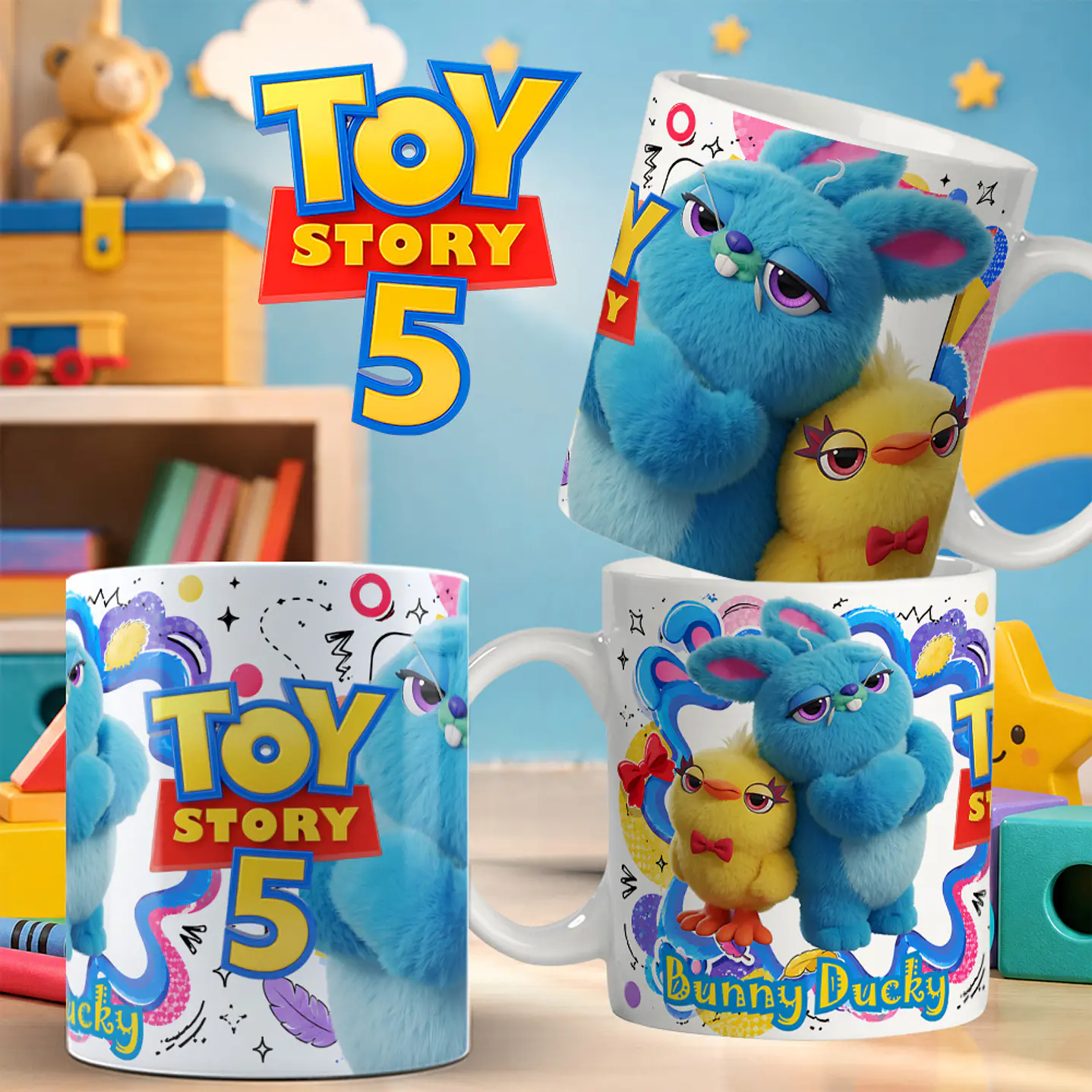 14 Artes Canecas Toy Story 5 PNG em Alta Resolução 4
