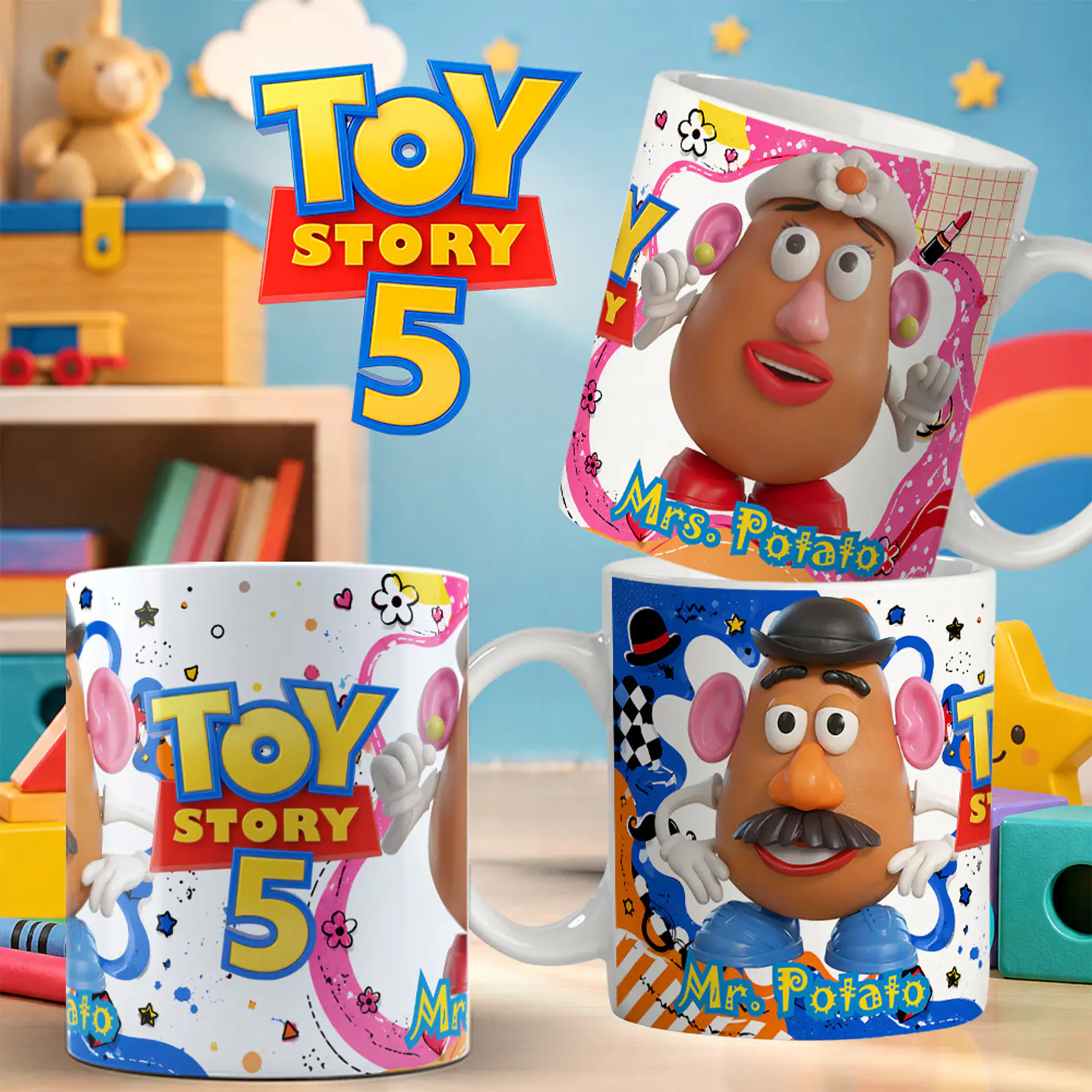 14 Artes Canecas Toy Story 5 PNG em Alta Resolução 5