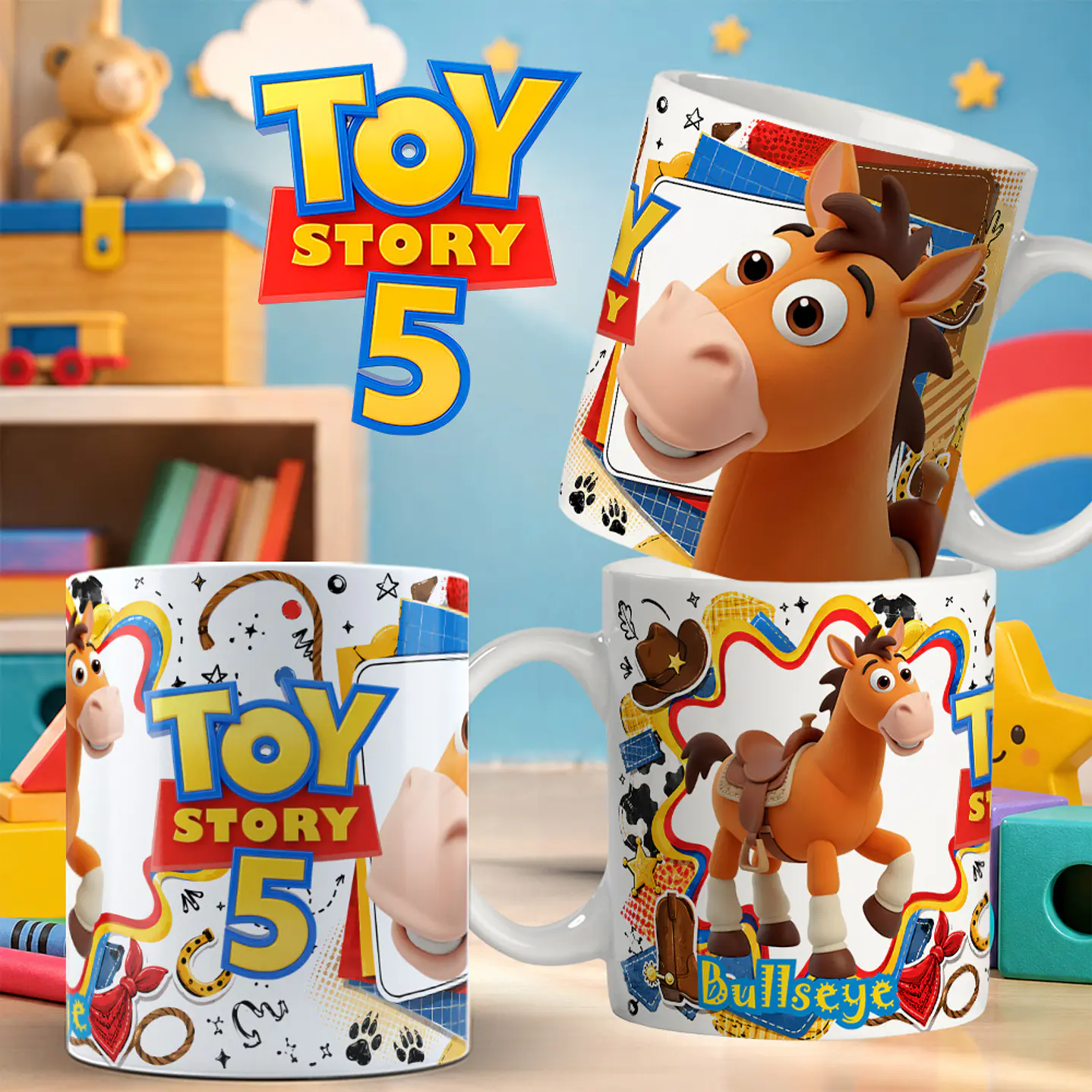 14 Artes Canecas Toy Story 5 PNG em Alta Resolução 8
