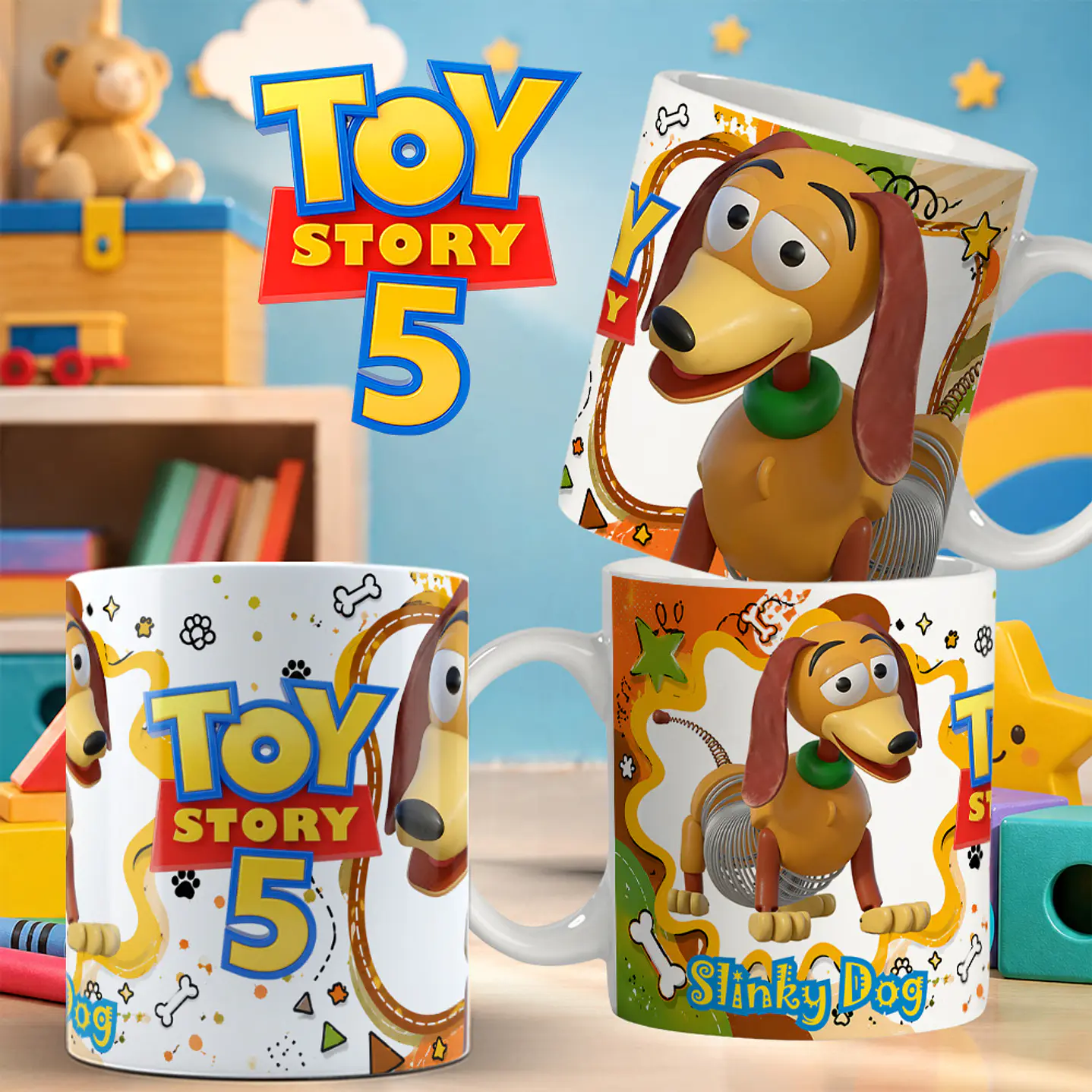 14 Artes Canecas Toy Story 5 PNG em Alta Resolução 9