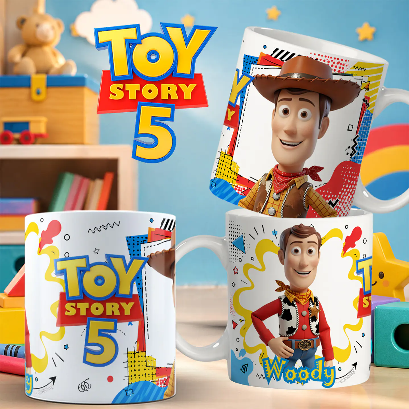 14 Artes Canecas Toy Story 5 PNG em Alta Resolução 13