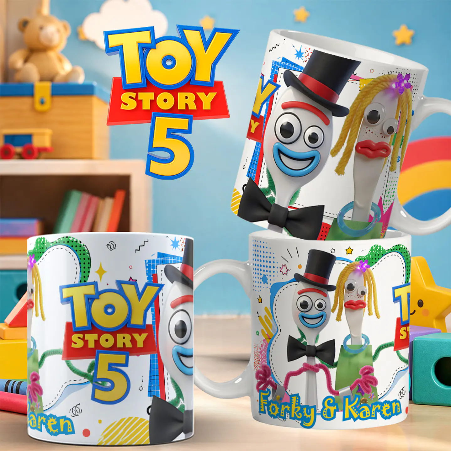 14 Artes Canecas Toy Story 5 PNG em Alta Resolução 14