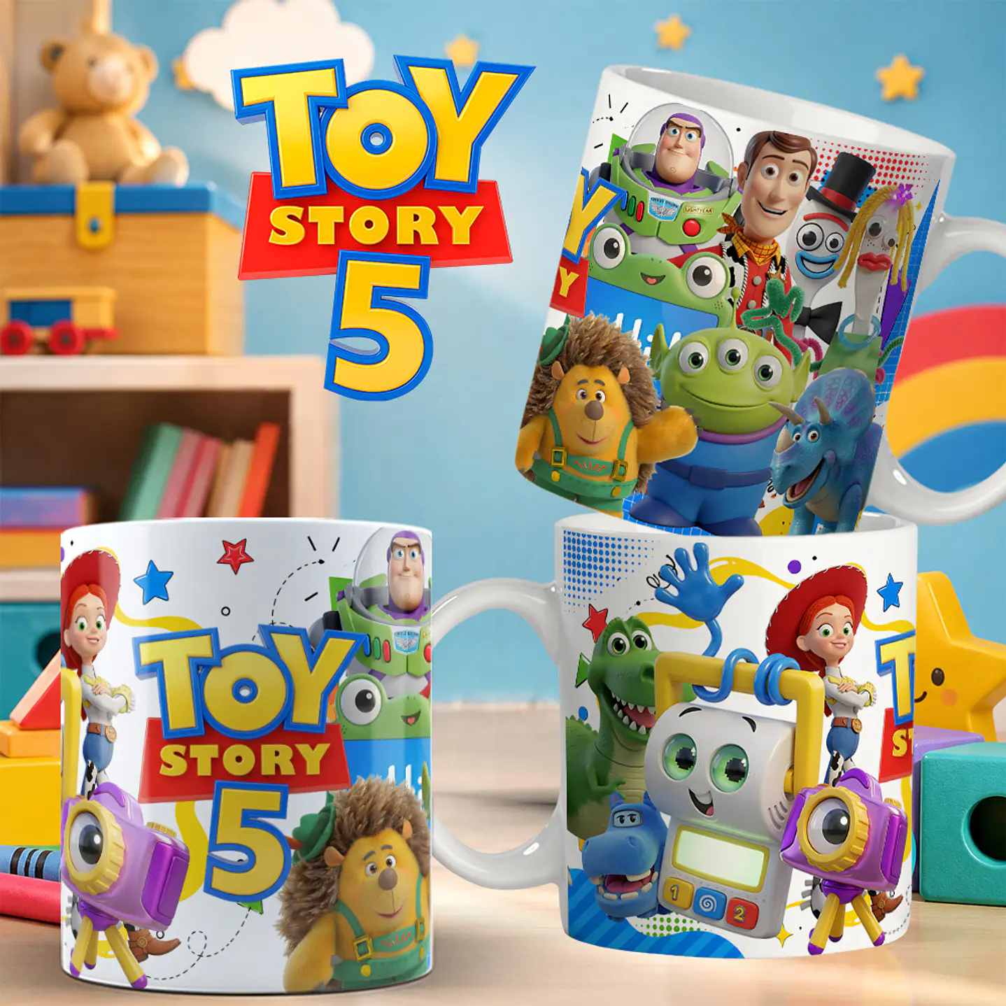 14 Artes Canecas Toy Story 5 PNG em Alta Resolução 15