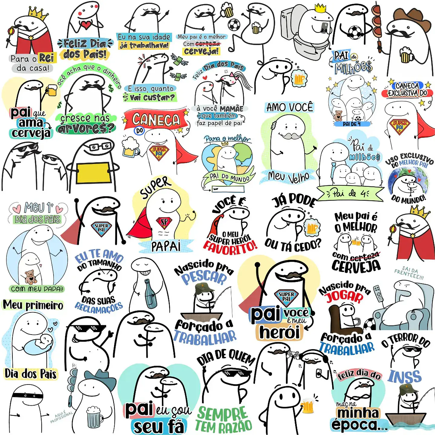 Kit Digital Flork Dia dos Pais Completo PNG para Sublimação 3