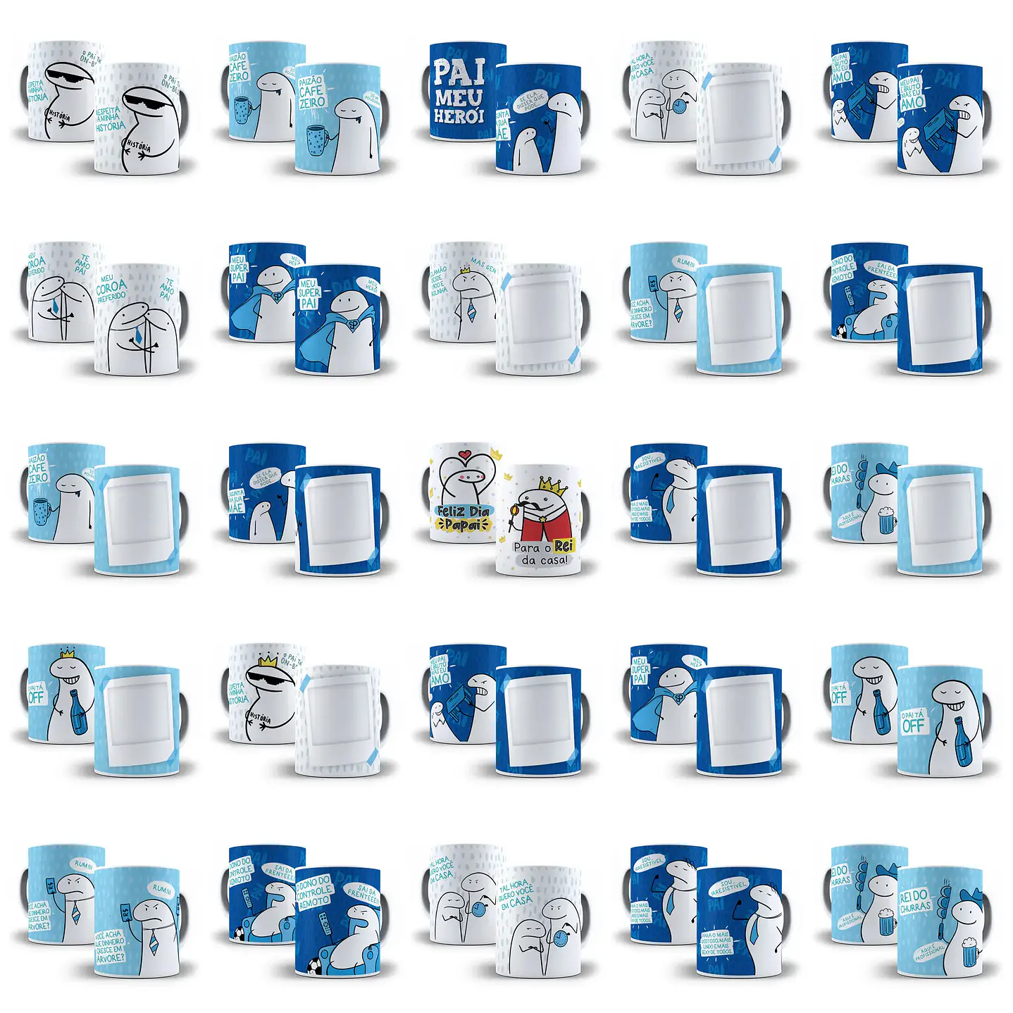 Kit Digital Flork Dia dos Pais Completo PNG para Sublimação 5