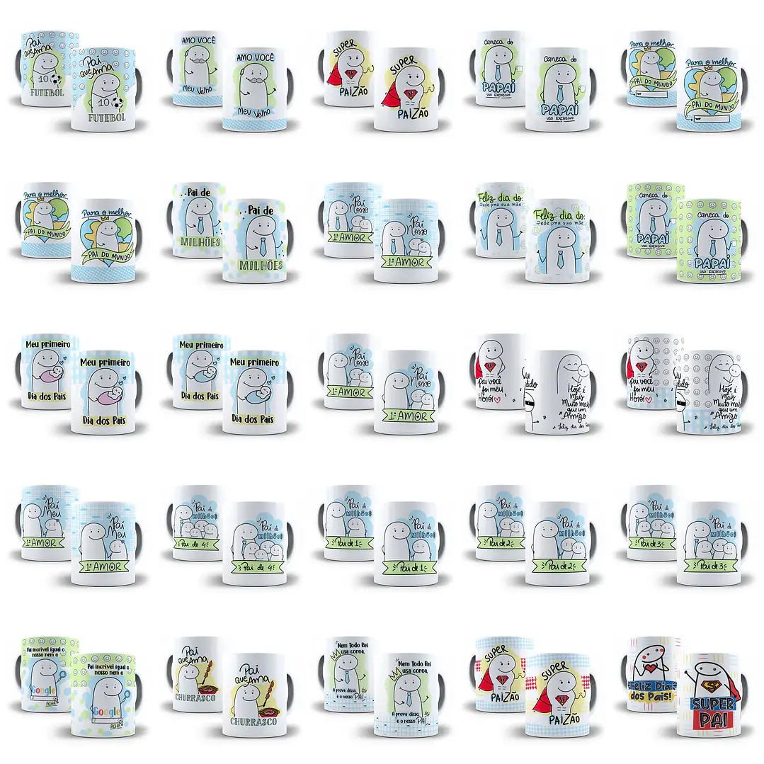 Kit Digital Flork Dia dos Pais Completo PNG para Sublimação 7