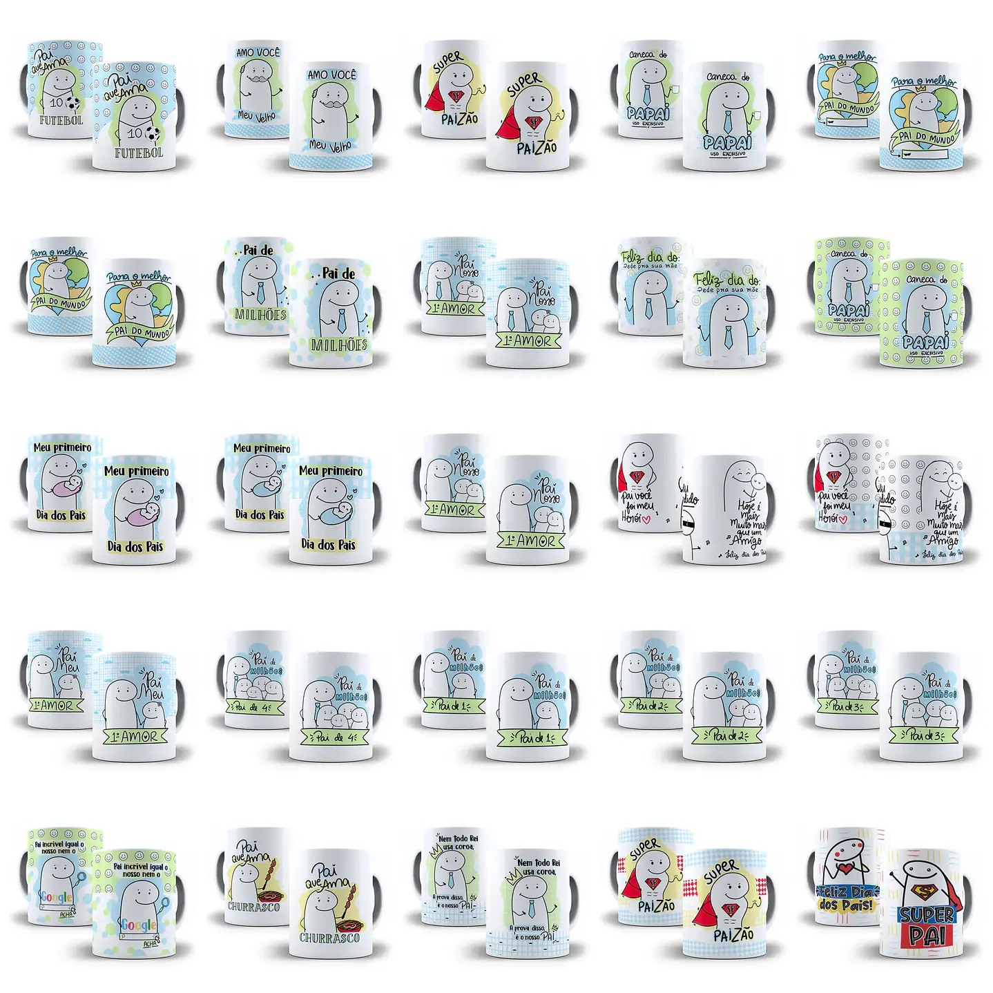 Kit Digital Flork Dia dos Pais Completo PNG para Sublimação 7