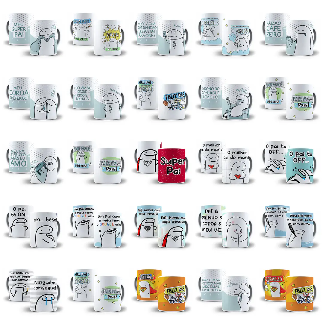 Kit Digital Flork Dia dos Pais Completo PNG para Sublimação 11