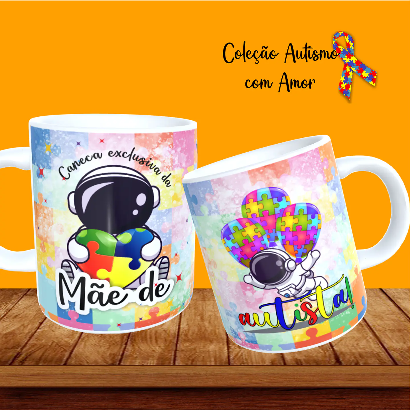 20 Artes para Canecas + 22 Artes para Camisetas Autismo PNG 4