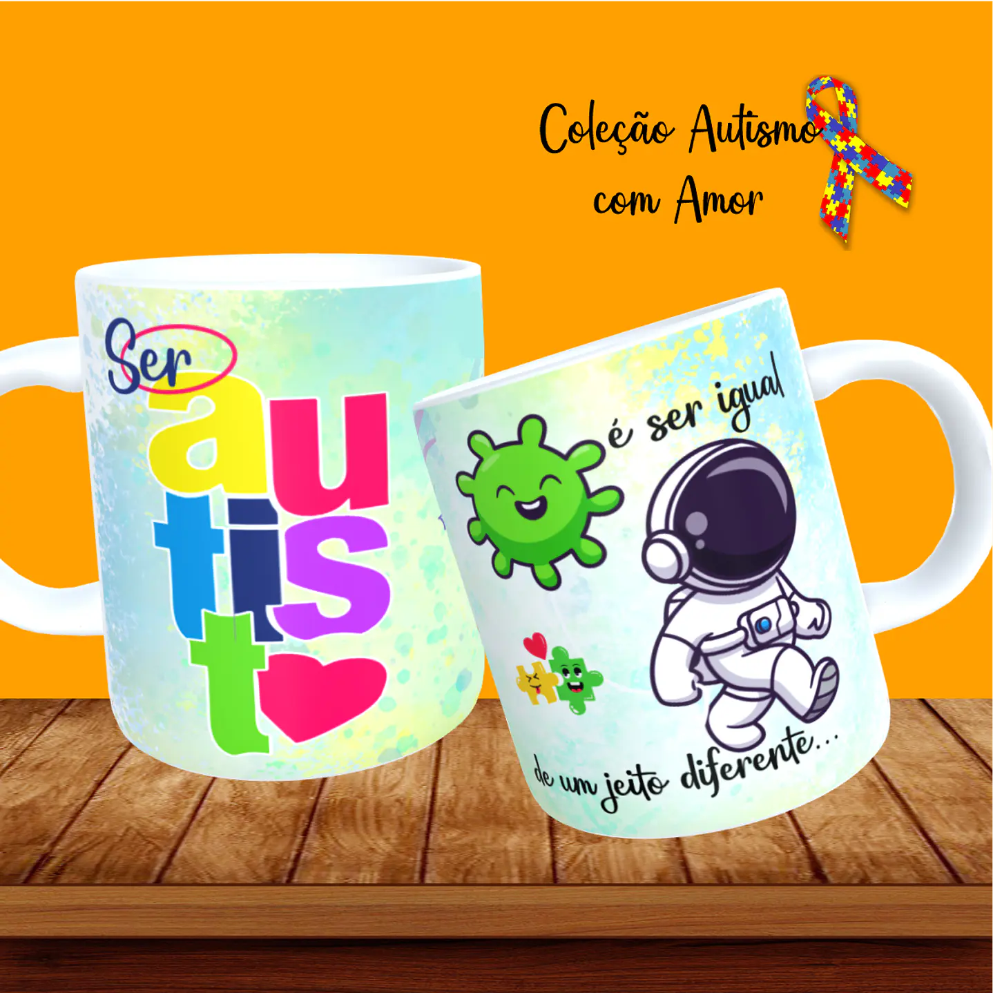 20 Artes para Canecas + 22 Artes para Camisetas Autismo PNG 12