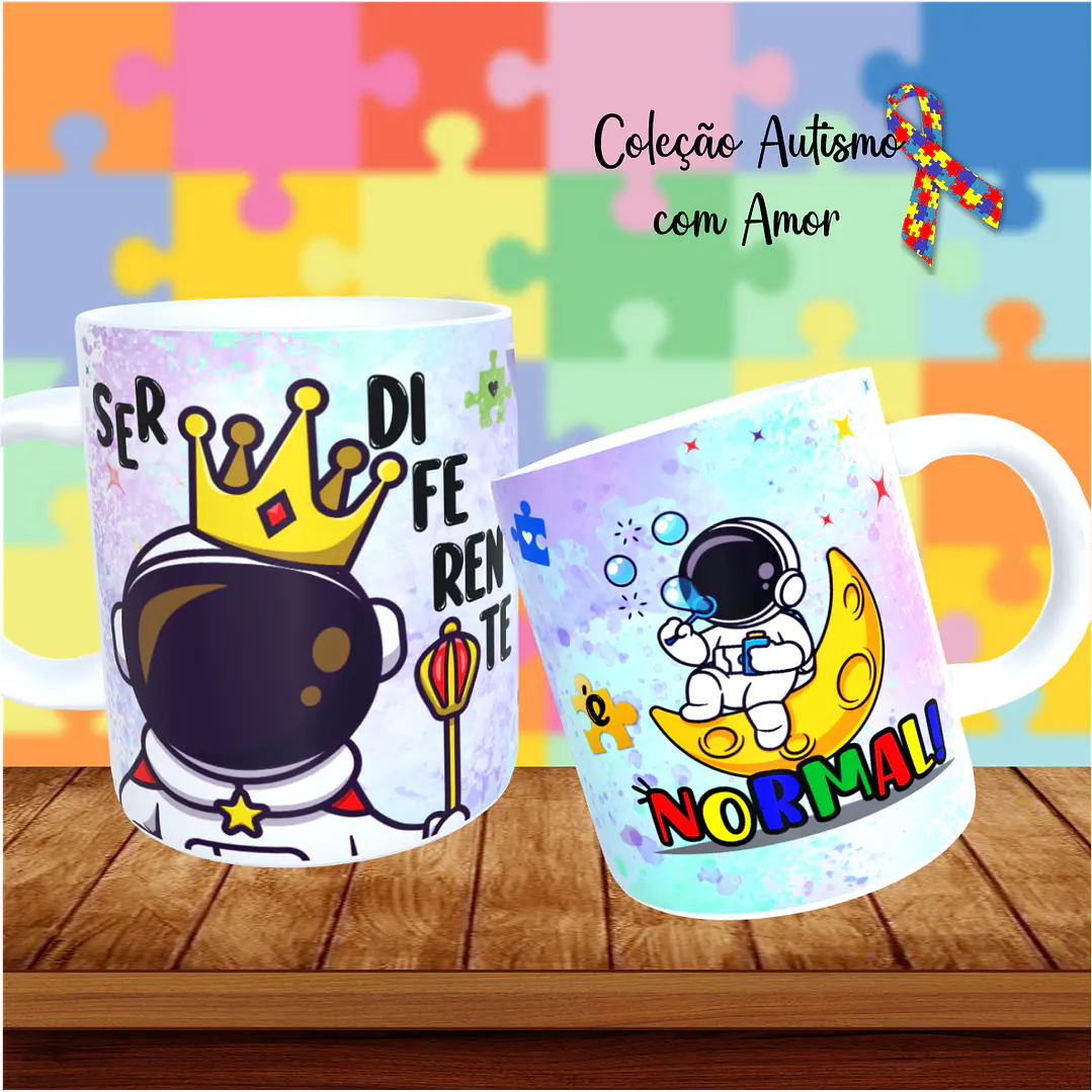 20 Artes para Canecas + 22 Artes para Camisetas Autismo PNG 15