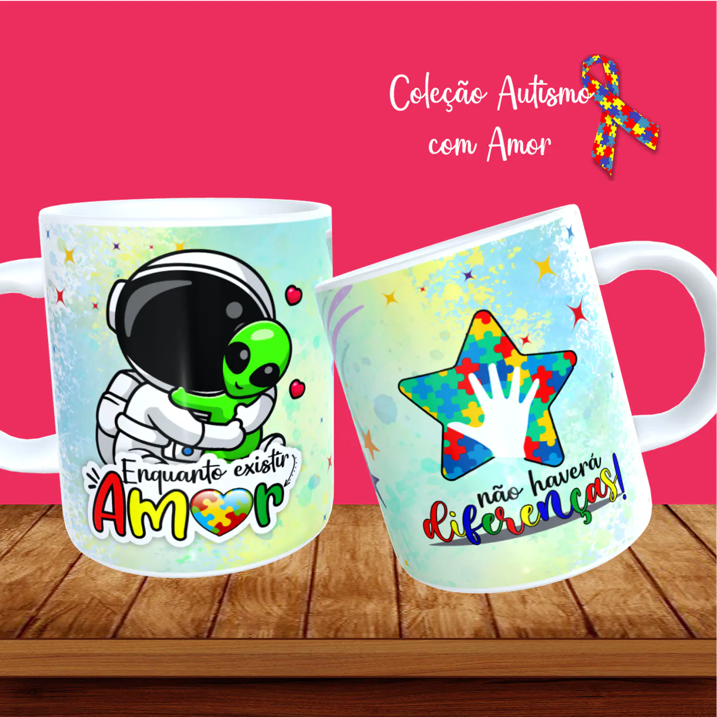 20 Artes para Canecas + 22 Artes para Camisetas Autismo PNG 20