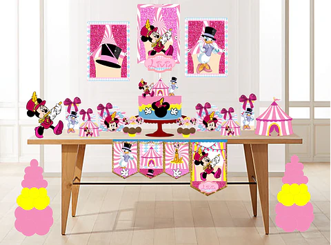 Arquivo de Corte Minnie Rosa Circo Studio e PDF