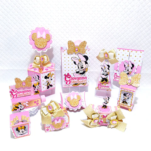 Arquivo de Corte Minnie Luxo Rosa Studio e PDF